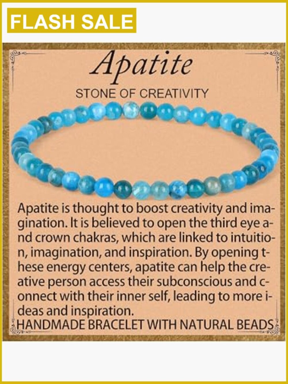 Healing Gemstone Crystal Stretch Bracelet 7.5 Inches Round Beaded Strand
